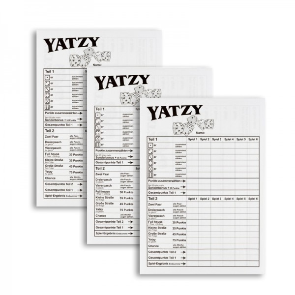 Yatzy Block Extra Classic XL