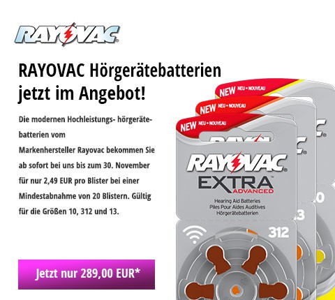 Hörgerätebatterien von Rayovac