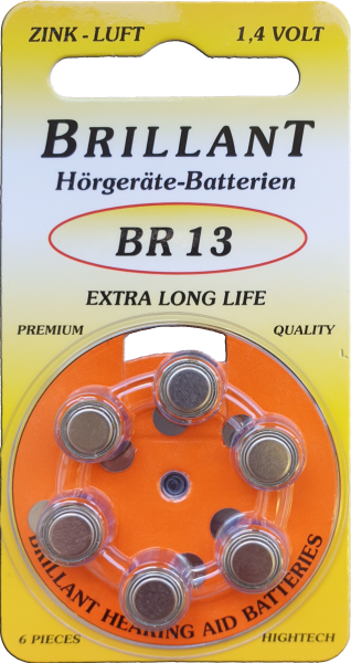 Hörgerätebatterien Brillant BR 13