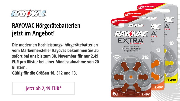 Hörgerätebatterien von Rayovac